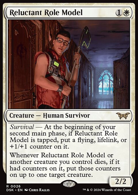 Reluctant Role Model, Duskmourn: House of Horror #26, Magic: The Gathering card