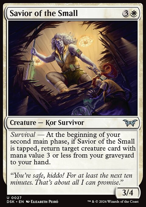 Savior of the Small, Duskmourn: House of Horror #27, Magic: The Gathering card