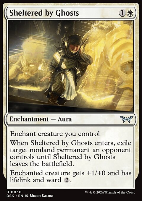 Sheltered by Ghosts, Duskmourn: House of Horror #30, Magic: The Gathering card