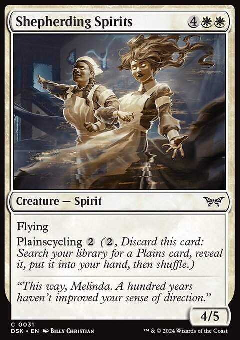 Shepherding Spirits, Duskmourn: House of Horror #31, Magic: The Gathering card