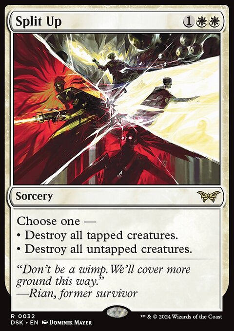 Split Up, Duskmourn: House of Horror #32, Magic: The Gathering card