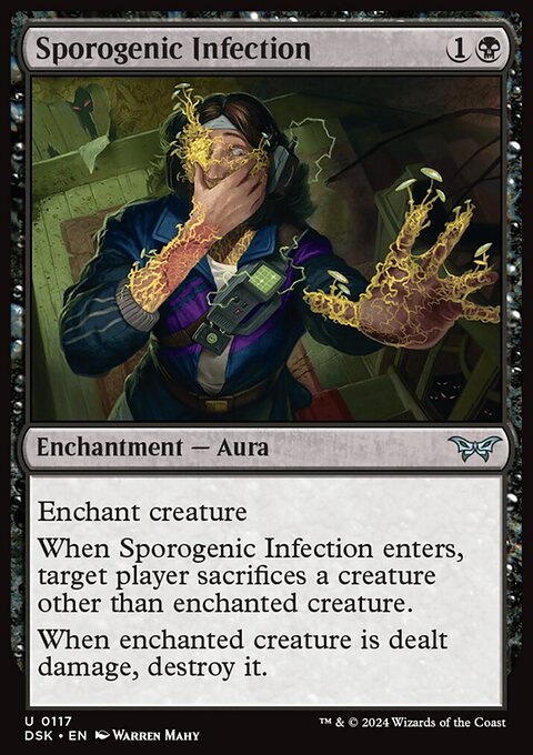 Sporogenic Infection, Duskmourn: House of Horror #117, Magic: The Gathering card
