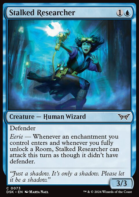 Stalked Researcher, Duskmourn: House of Horror #73, Magic: The Gathering card