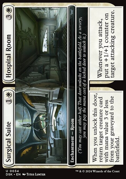 Surgical Suite // Hospital Room, Duskmourn: House of Horror #34, Magic: The Gathering card