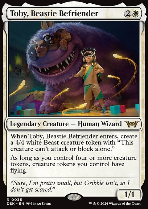 Toby, Beastie Befriender, Duskmourn: House of Horror #35, Magic: The Gathering card
