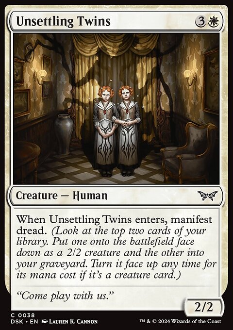 Unsettling Twins, Duskmourn: House of Horror #38, Magic: The Gathering card
