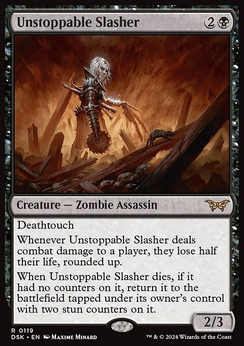 Unstoppable Slasher, Duskmourn: House of Horror #119, Magic: The Gathering card