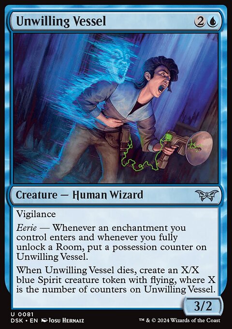 Unwilling Vessel, Duskmourn: House of Horror #81, Magic: The Gathering card