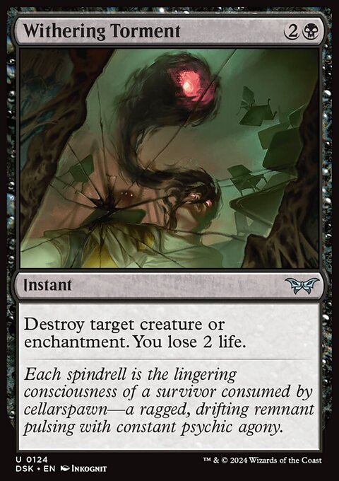 Withering Torment, Duskmourn: House of Horror #124, Magic: The Gathering card