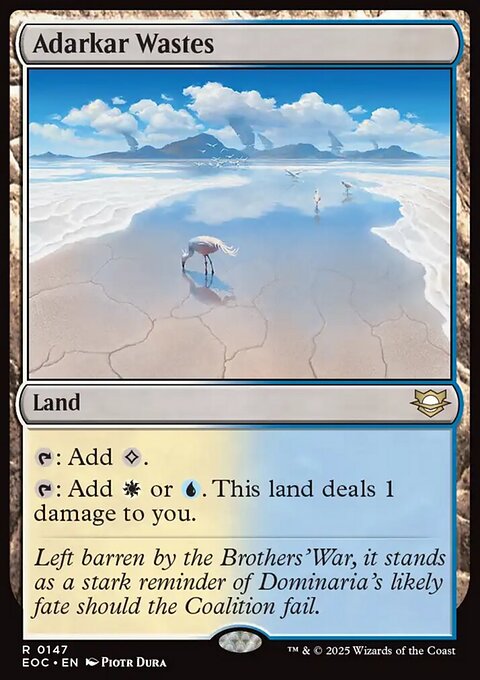 Adarkar Wastes, Edge of Eternities Commander #147, Magic: The Gathering card