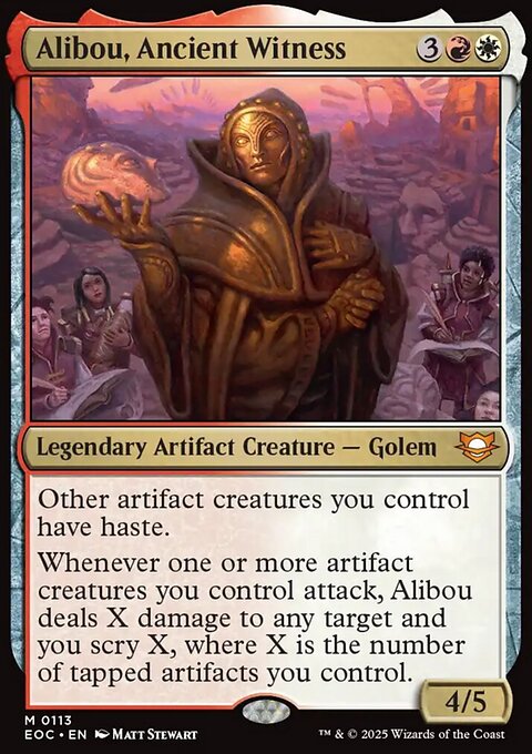 Alibou, Ancient Witness, Edge of Eternities Commander #113, Magic: The Gathering card