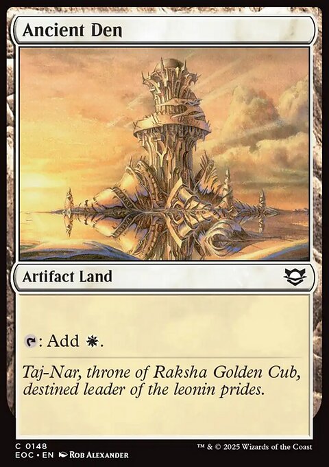 Ancient Den, Edge of Eternities Commander #148, Magic: The Gathering card