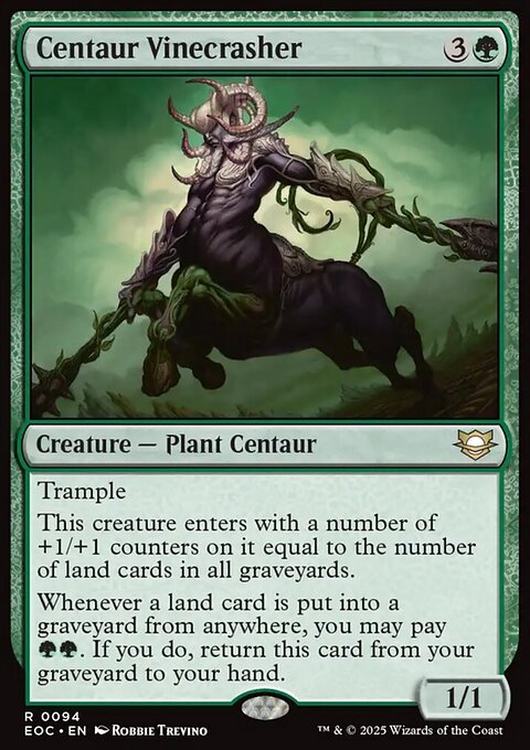 Centaur Vinecrasher, Edge of Eternities Commander #94, Magic: The Gathering card