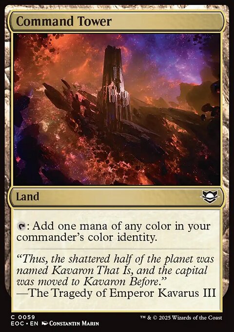 Command Tower, Edge of Eternities Commander #59, Magic: The Gathering card