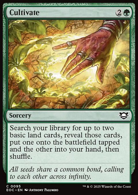 Cultivate, Edge of Eternities Commander #95, Magic: The Gathering card