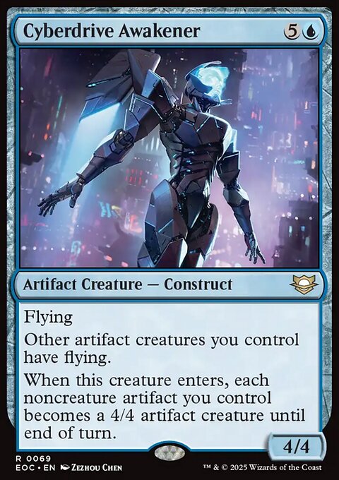Cyberdrive Awakener, Edge of Eternities Commander #69, Magic: The Gathering card