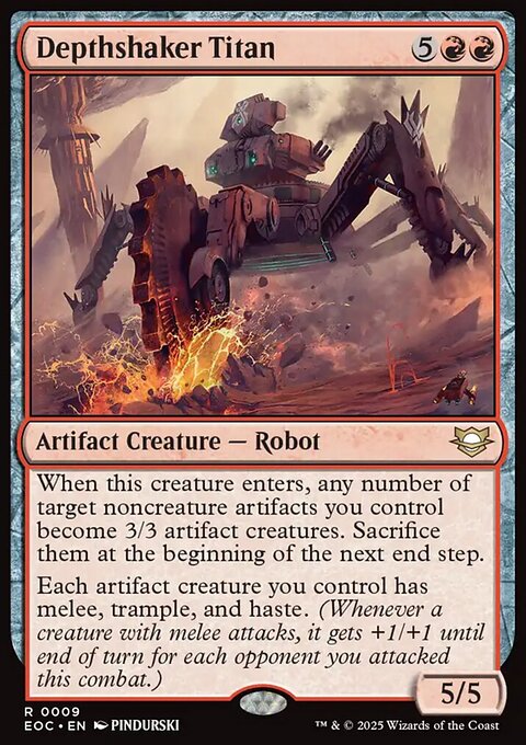 Depthshaker Titan, Edge of Eternities Commander #9, Magic: The Gathering card