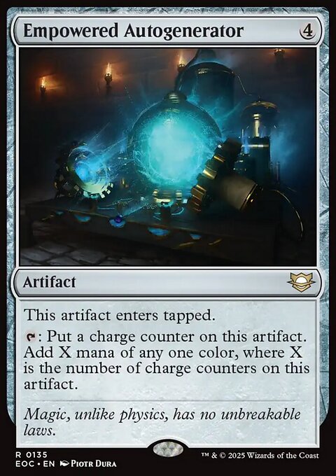 Empowered Autogenerator, Edge of Eternities Commander #135, Magic: The Gathering card