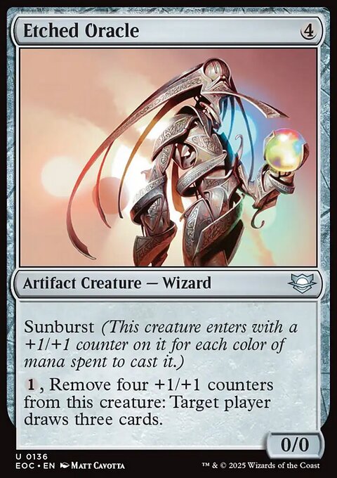 Etched Oracle, Edge of Eternities Commander #136, Magic: The Gathering card