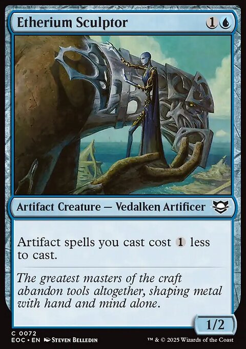 Etherium Sculptor, Edge of Eternities Commander #72, Magic: The Gathering card