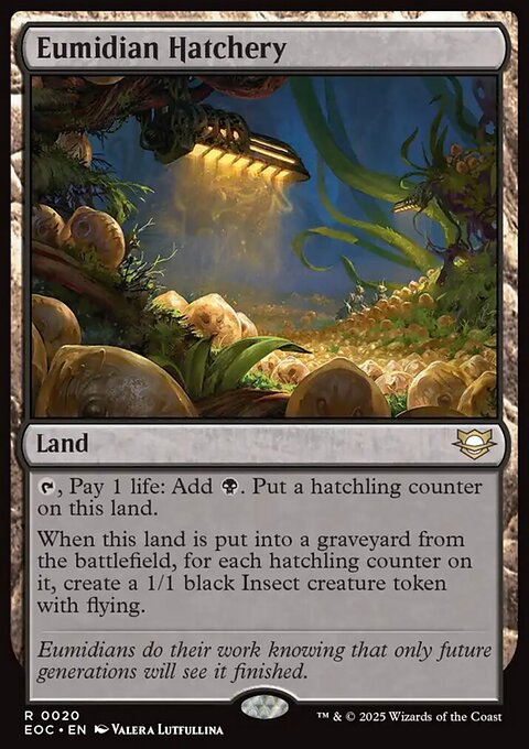 Eumidian Hatchery, Edge of Eternities Commander #20, Magic: The Gathering card