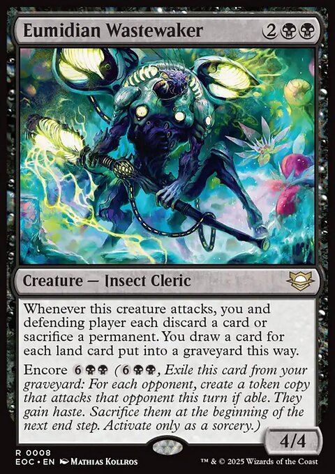 Eumidian Wastewaker, Edge of Eternities Commander #8, Magic: The Gathering card
