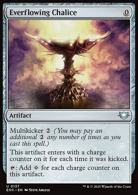 Everflowing Chalice, Edge of Eternities Commander #137, Magic: The Gathering card