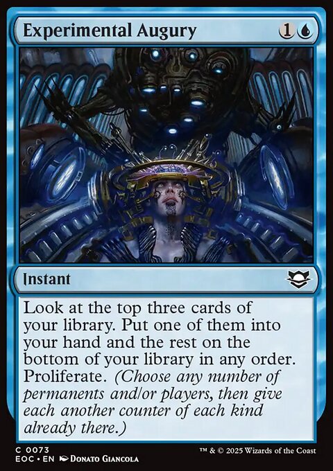 Experimental Augury, Edge of Eternities Commander #73, Magic: The Gathering card