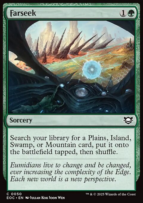 Farseek, Edge of Eternities Commander #50, Magic: The Gathering card