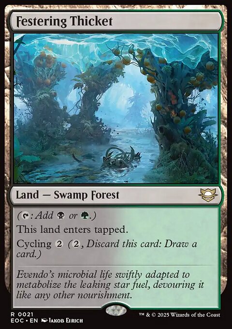 Festering Thicket, Edge of Eternities Commander #21, Magic: The Gathering card