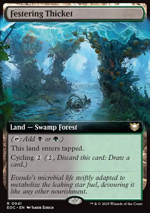 Festering Thicket, Edge of Eternities Commander #41, Magic: The Gathering card