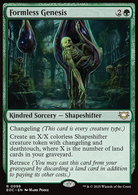 Formless Genesis, Edge of Eternities Commander #96, Magic: The Gathering card