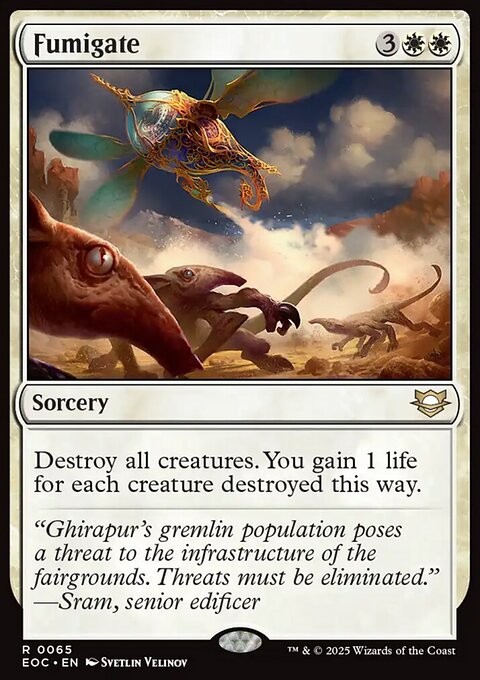 Fumigate, Edge of Eternities Commander #65, Magic: The Gathering card