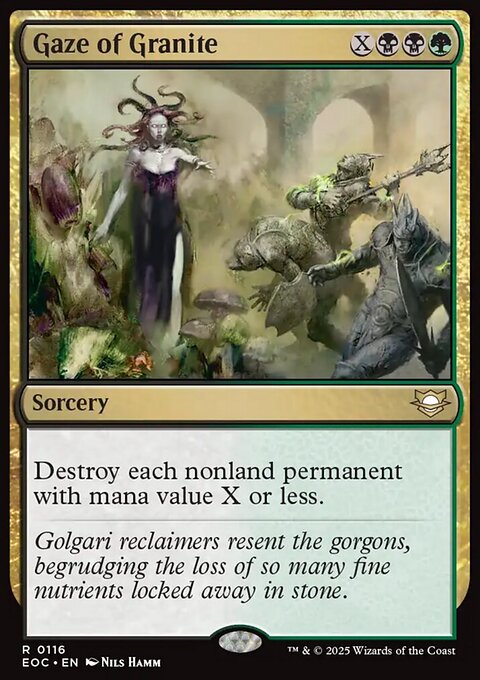 Gaze of Granite, Edge of Eternities Commander #116, Magic: The Gathering card