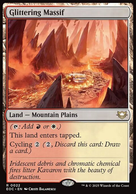 Glittering Massif, Edge of Eternities Commander #22, Magic: The Gathering card