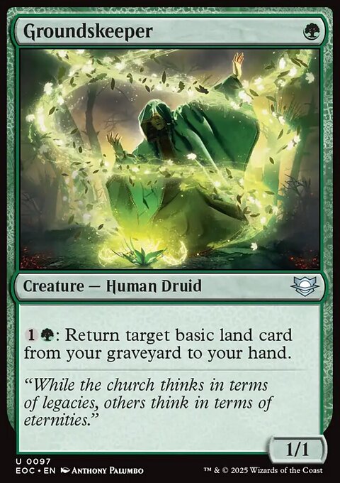 Groundskeeper, Edge of Eternities Commander #97, Magic: The Gathering card