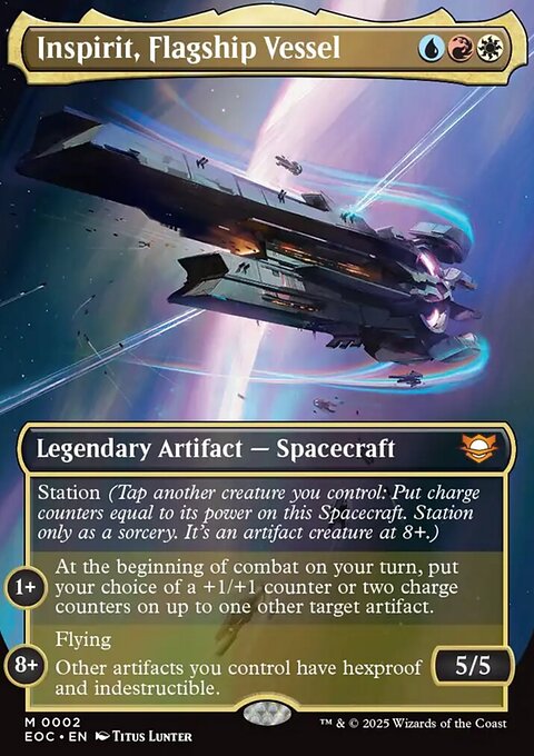 Inspirit, Flagship Vessel, Edge of Eternities Commander #2, Magic: The Gathering card