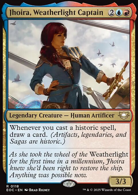 Jhoira, Weatherlight Captain, Edge of Eternities Commander #118, Magic: The Gathering card