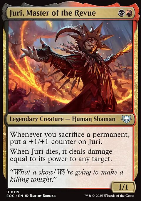 Juri, Master of the Revue, Edge of Eternities Commander #119, Magic: The Gathering card