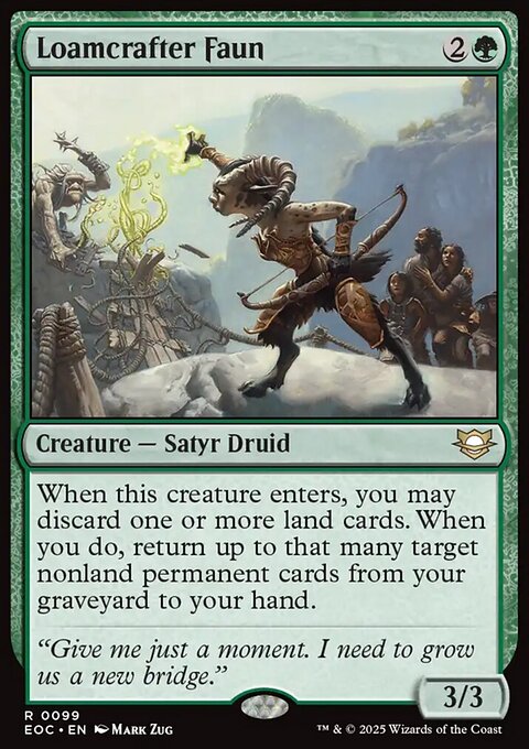 Loamcrafter Faun, Edge of Eternities Commander #99, Magic: The Gathering card