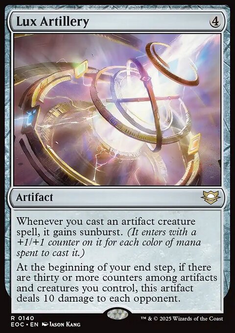 Lux Artillery, Edge of Eternities Commander #140, Magic: The Gathering card