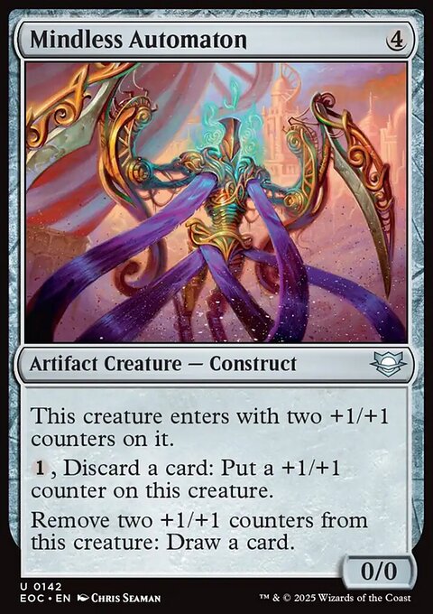 Mindless Automaton, Edge of Eternities Commander #142, Magic: The Gathering card