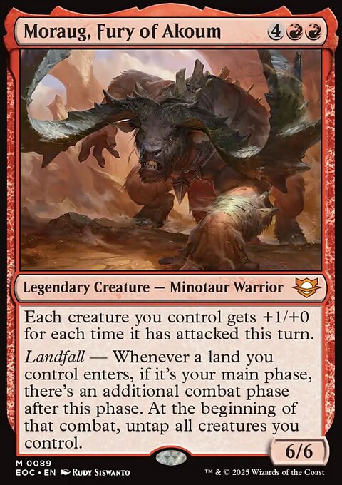Moraug, Fury of Akoum, Edge of Eternities Commander #89, Magic: The Gathering card