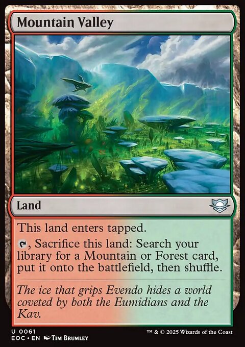 Mountain Valley, Edge of Eternities Commander #61, Magic: The Gathering card