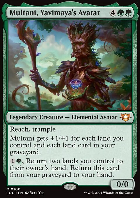 Multani, Yavimaya's Avatar, Edge of Eternities Commander #100, Magic: The Gathering card