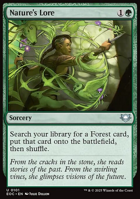 Nature's Lore, Edge of Eternities Commander #101, Magic: The Gathering card