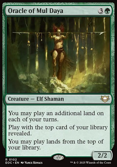 Oracle of Mul Daya, Edge of Eternities Commander #102, Magic: The Gathering card