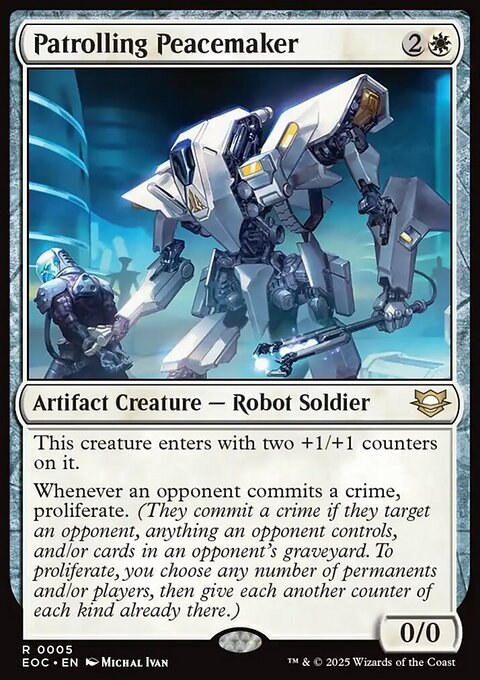 Patrolling Peacemaker, Edge of Eternities Commander #5, Magic: The Gathering card