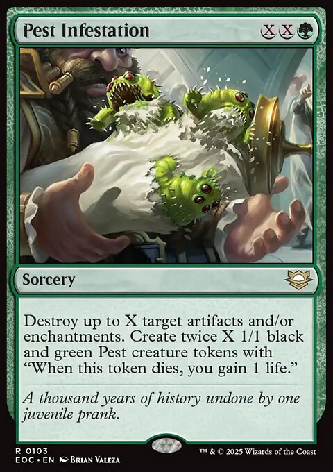 Pest Infestation, Edge of Eternities Commander #103, Magic: The Gathering card