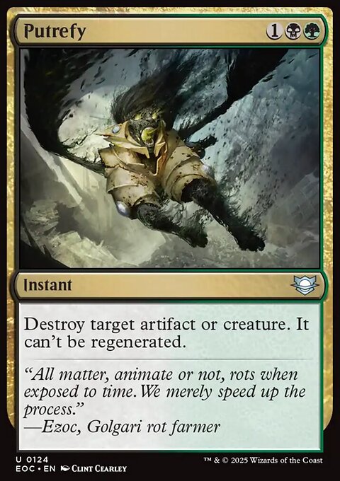 Putrefy, Edge of Eternities Commander #124, Magic: The Gathering card